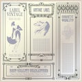 Vector vintage style labels and tags on different versions Royalty Free Stock Photo