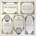 Vector vintage style labels and tags on different versions Royalty Free Stock Photo