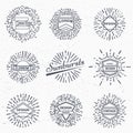 Vector vintage sunburst Royalty Free Stock Photo