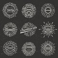 Vector vintage sunburst Royalty Free Stock Photo