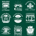 Vector vintage theatre emblems, labels, badges, logo Royalty Free Stock Photo