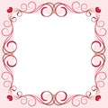 Vector Vintage Valentine frame Royalty Free Stock Photo