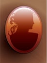 Vector Vintage victorian cameo Royalty Free Stock Photo