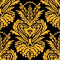 Vector vintage victorian pattern with damask motif Royalty Free Stock Photo