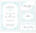 Vector Vintage Wedding Frame Set Royalty Free Stock Photo