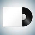 Vector vinyl record cover mockup