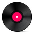 Vector Vinyl Record Isolated on White Royalty Free Stock Photo