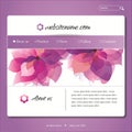 Vector violet web site design template