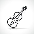 Vector violin line icon design