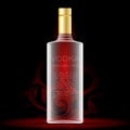 Vector vodka bottle mockup with your label here