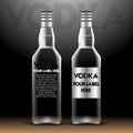 Vector vodka bottles mockup with your label here