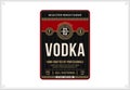 Vector vodka label template Royalty Free Stock Photo