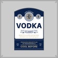 Vector vodka label template Royalty Free Stock Photo