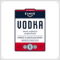 Vector vodka label template Royalty Free Stock Photo