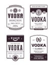 Vector vodka label templates