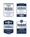 Vector vodka label templates