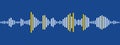 Vector voice sound waveform display