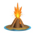 Vector volcano illustration