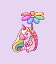 Vector volume rainbow unicorn