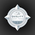 Vector volumetric badge flat design Royalty Free Stock Photo