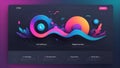 Vector Vortex: Navigating UI UX Landing Page Brilliance. AI generate