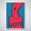 Vector vote election cover design