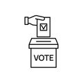 Vote line icon.