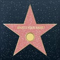 Vector walk of fame star.