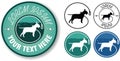 Vector walking dogs logo design