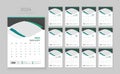 Vector wall calendar 2024, Wall calendar 2024, Corporate and business planner template in English