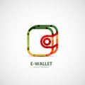 Vector wallet company logo, business concept