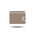 Vector wallet solid icon on white background Royalty Free Stock Photo