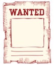 Vector wanted poster Royalty Free Stock Photo