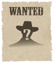 The vector wanted poster image