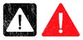Textured Warning Carved Stamp