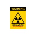 vector warning radiation do not enter sign 3