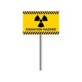 vector warning radiation hazard sign 4