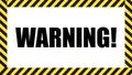 Vector Warning Sign, Dangerous Tape Frame, Caution Symbol.