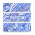 Vector warped lines background. Flexible stripes twisted as silk forming volumetric folds. Colorful variable width