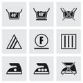 Vector Washing signs icon set Royalty Free Stock Photo