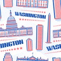 Vector Washington Seamless Pattern