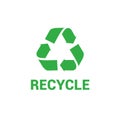 Vector waste logo sign. Arrow reuse earth recycle symbol reuse concept icon Royalty Free Stock Photo