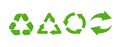 Vector waste sign logo icon. Environment eco symbol recycle illustration arrow concept Royalty Free Stock Photo