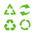 Vector waste sign logo icon. Environment eco symbol recycle illustration arrow concept Royalty Free Stock Photo