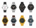 Vector watch set. Expensive classic watches