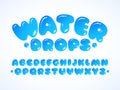 Vector water alphabet Royalty Free Stock Photo