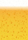 Vector Water or Beer Drops On Yellow Background. Esp 10 Template