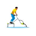 Vector Water Bicycle Cartoon Illustration. Royalty Free Stock Photo