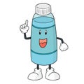 Vector of water bottle cartoon