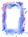 Vector water color frame Royalty Free Stock Photo